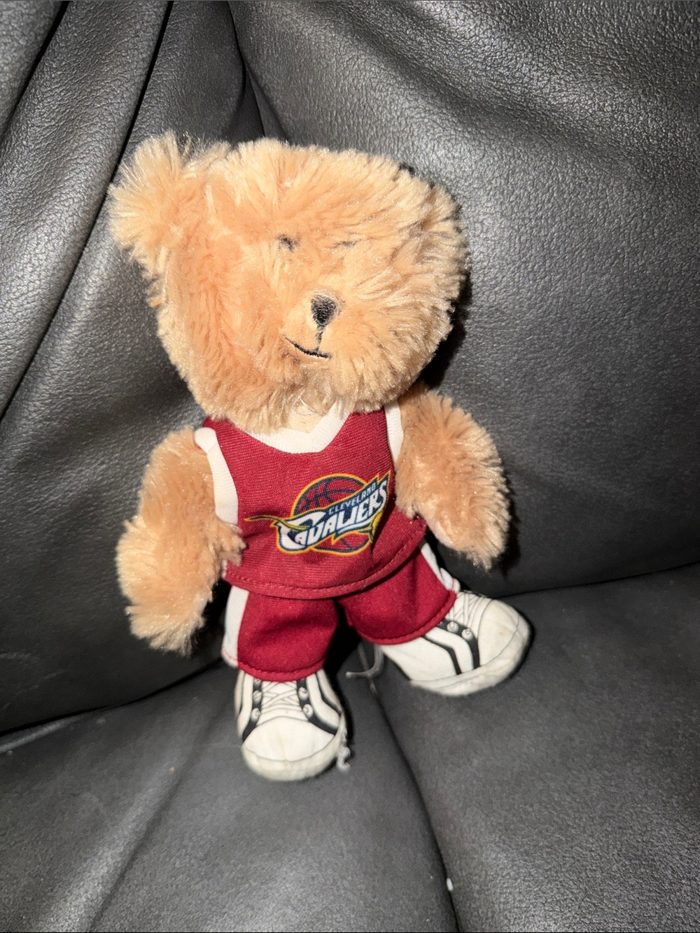 NBA RARE VINTAGE Cleveland Cavaliers Plush Bear in Maroon Jersey